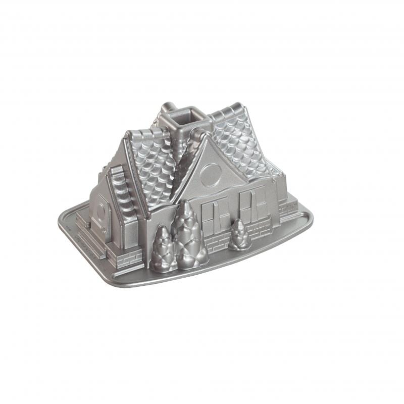 Nordic Ware Sparkling Silver Gingerbread House Cake Pan Baking Tins, Trays, Pans & Ramekins The Cooks Kitchen 