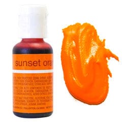 Chefmaster Liqua-gel Sunset Orange 0.7oz/20ml Colouring The Cooks Kitchen 