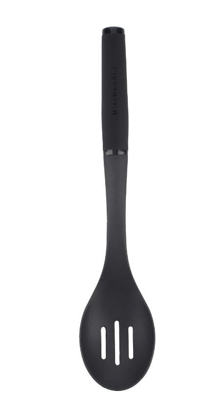 Kitchenaid Soft Touch Slotted Spoon Nylon - Black Utensils The Cooks Kitchen 