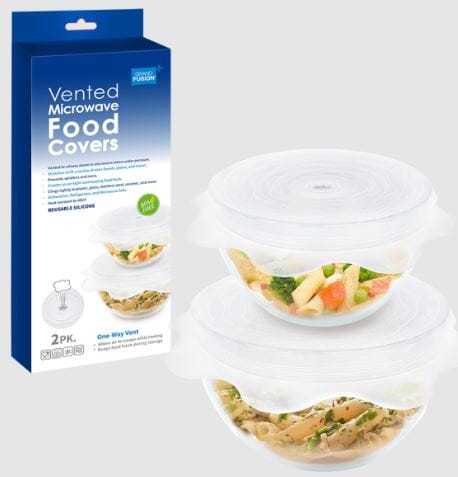 Grand Fusion Microwave Food Covers - Silicone Vented Reusable Covers Microwave Cookware The Cooks Kitchen 