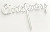 Cake Craft Acrylic Cake Topper - Christening Silver