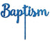 Cake Craft Baptism Blue Glitter Acrylic Cake Topper