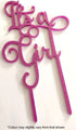 Cake Craft It's A Girl Pink Glitter Acrylic Cake Topper Cake Toppers The Cooks Kitchen 
