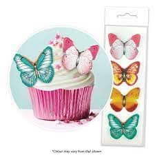 Cake Craft Mixed Butterfly Wafer Toppers 16pk Edible Decorations The Cooks Kitchen 