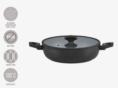 Essteele Per Salute Nonstick Induction Covered Sautéuse 28cm/4l Frypan - Chef Pan - Saute Pan The Cooks Kitchen 