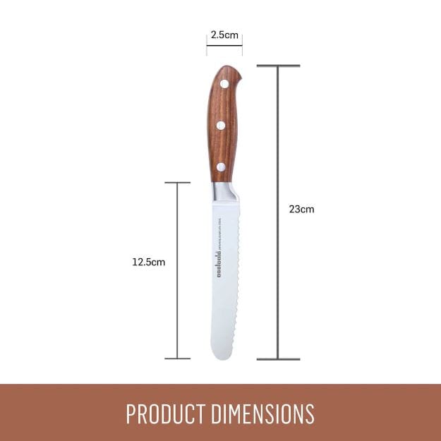 Essteele 12cm Serrated Utility Knife Utility Knives The Cooks Kitchen 