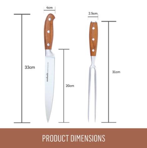 Essteele 2 Piece Carving Set Carvers - Cleavers & Slicers The Cooks Kitchen 