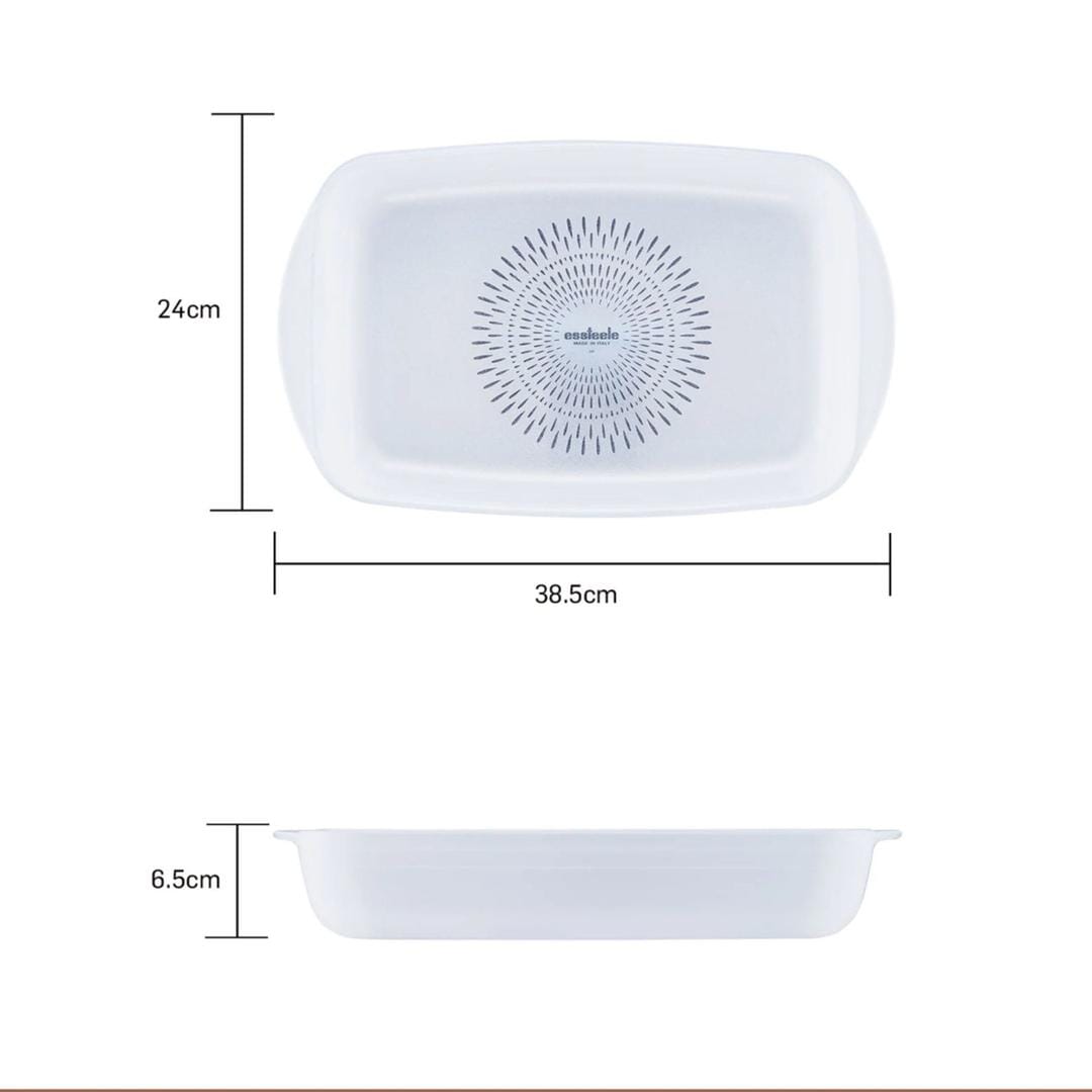 Essteele Glass Ceramic Non Stick Ovenware 3.2l Large Rectangle Dish Oven to Tabletop The Cooks Kitchen 