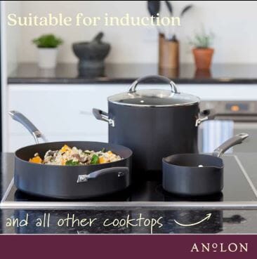 Anolon Endurance+ 20/26cm Open French Skillet Twin Pack Saucepans The Cooks Kitchen 