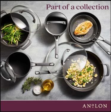 Anolon Endurance+ 20/26cm Open French Skillet Twin Pack Saucepans The Cooks Kitchen 