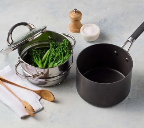 Anolon Endurance+ 18cm/2.8l Covered Saucepan & Steamer Saucepans The Cooks Kitchen 