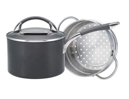 Anolon Endurance+ 18cm/2.8l Covered Saucepan & Steamer Saucepans The Cooks Kitchen 