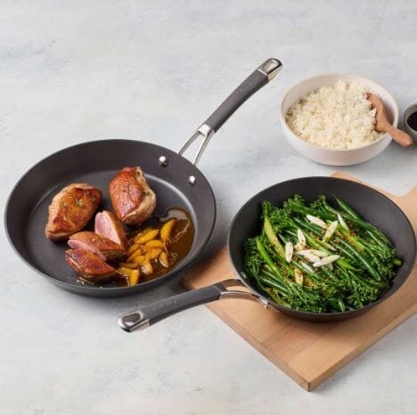 Anolon Endurance+ Nonstick Induction Open French Skillet Twin Pack 20/26cm Cookware Sets The Cooks Kitchen 