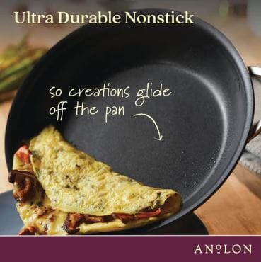 Anolon Endurance+ Nonstick Induction Open French Skillet 26cm And Covered Sautéuse 28cm/4.7l Cookware Sets The Cooks Kitchen 