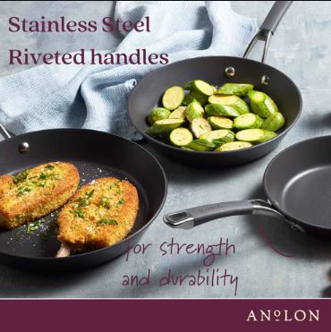 Anolon Endurance+ Nonstick Induction Open French Skillet 26cm And Covered Sautéuse 28cm/4.7l