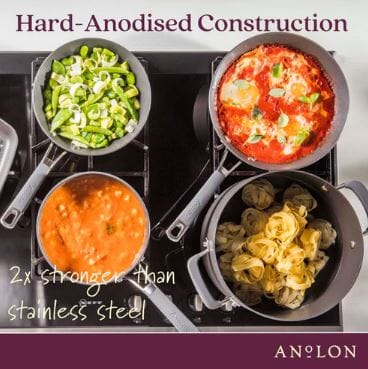 Anolon Endurance+ Nonstick Induction Open French Skillet 26cm And Covered Sautéuse 28cm/4.7l Cookware Sets The Cooks Kitchen 