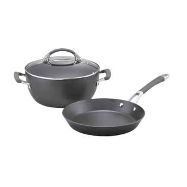 Anolon Endurance+ Nonstick Induction French Skillet 26cm And Covered Casserole 26cm/5.2l Cookware Sets The Cooks Kitchen 