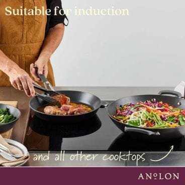 Anolon Endurance+ Nonstick Induction French Skillet 26cm And Covered Casserole 26cm/5.2l Cookware Sets The Cooks Kitchen 