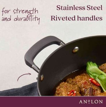 Anolon Endurance+ Nonstick Induction French Skillet 26cm And Covered Casserole 26cm/5.2l Cookware Sets The Cooks Kitchen 
