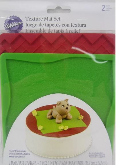 Wilton Texture Mat Set 2pc - Grass & Brick Designs Embossers The Cooks Kitchen 