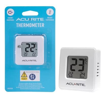 Acurite White Digital Indoor Thermometer With Compact Display Thermometers The Cooks Kitchen 