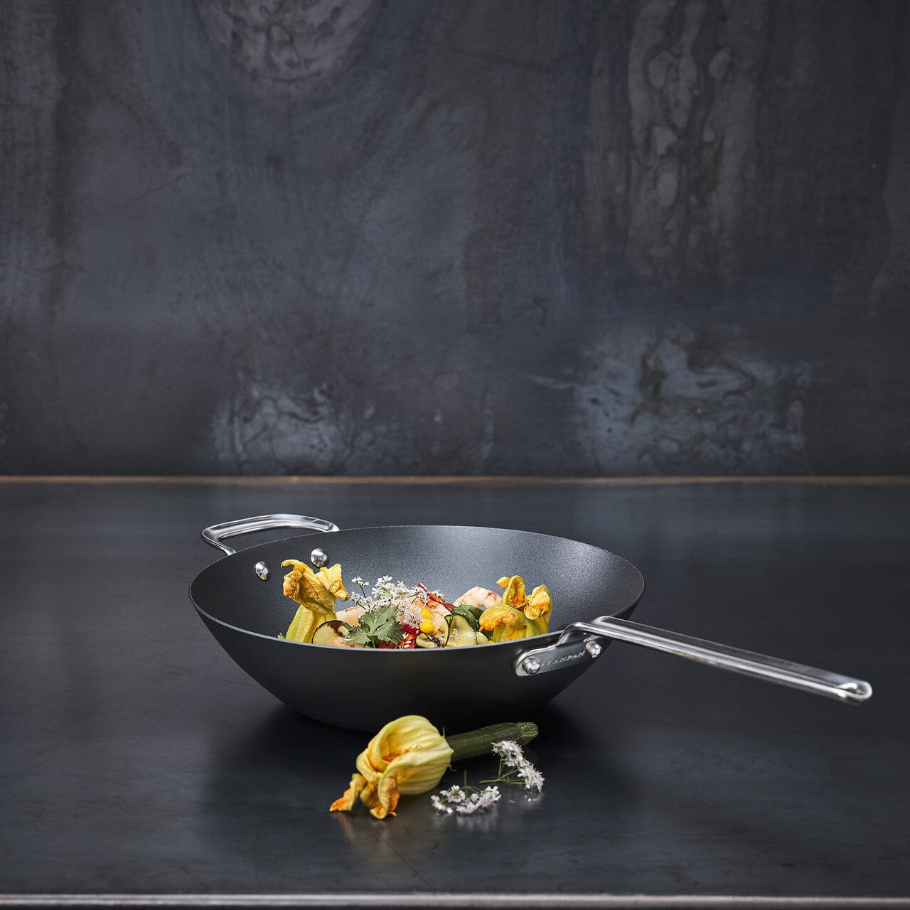 Scanpan Black Iron Carbon Steel Wok 30cm Woks & Stirfrys The Cooks Kitchen 