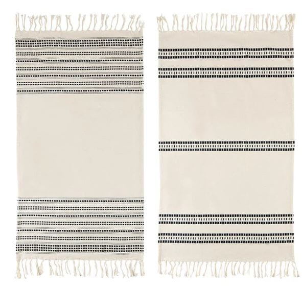 Tea Towels -natural & Black Set Of 2 Tea Towels The Cooks Kitchen 