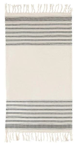 Tea Towels -natural & Black Set Of 2 Tea Towels The Cooks Kitchen 