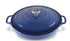 Chasseur Low Round Casserole 30cm/2.5l Azure Enameled Cast Iron The Cooks Kitchen 