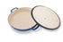 Chasseur Low Round Casserole 30cm/2.5l Azure Enameled Cast Iron The Cooks Kitchen 