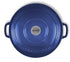 Chasseur Low Round Casserole 30cm/2.5l Azure Enameled Cast Iron The Cooks Kitchen 