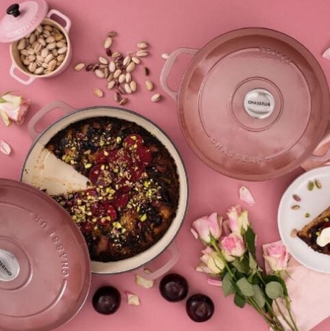 Chasseur Round French Oven 26cm/5l Rosewood Enameled Cast Iron The Cooks Kitchen 