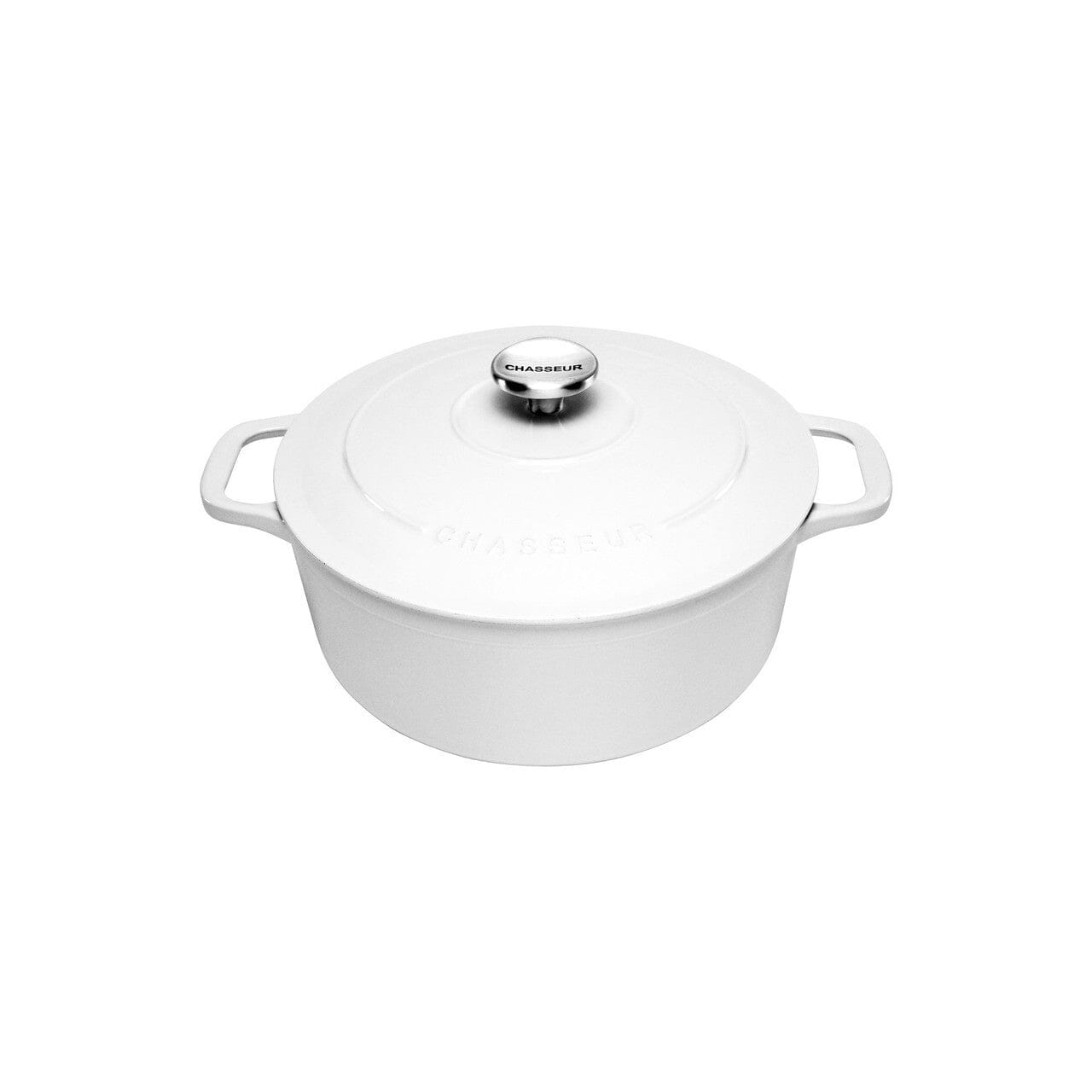 Chasseur Round French Oven Brilliant White 28cm/6.1l French Oven The Cooks Kitchen Mandurah 