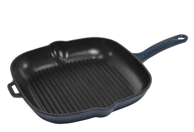 Chasseur Square Grill 25cm Licorice Blue Griddles - Sizzlers & Poachers The Cooks Kitchen Mandurah 