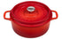 Chasseur Gourmet Round French Oven 24cm/4l - Crimson Cast Iron Casseroles The Cooks Kitchen 