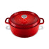 Chasseur Gourmet Round French Oven 26cm/5l - Crimson Cast Iron Casseroles The Cooks Kitchen 
