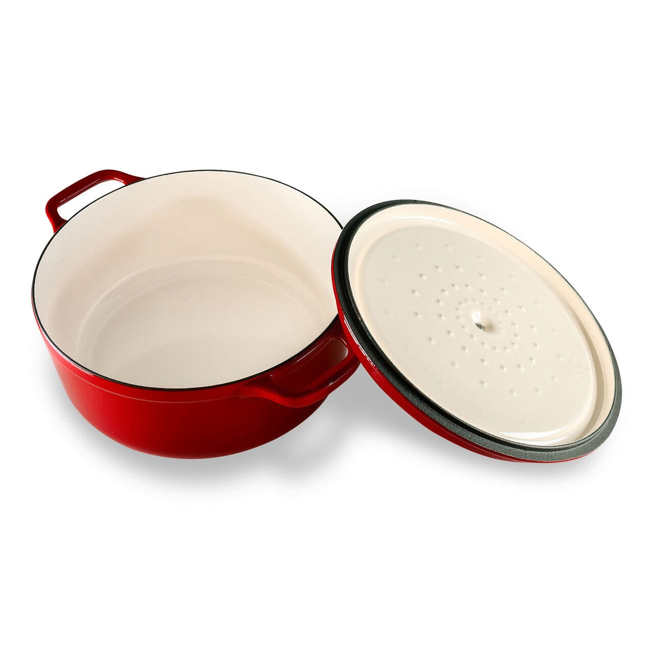 Chasseur Gourmet Round French Oven 26cm/5l - Crimson Cast Iron Casseroles The Cooks Kitchen 