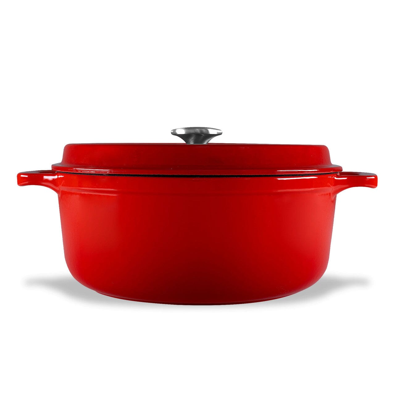 Chasseur Gourmet Round French Oven 26cm/5l - Crimson Cast Iron Casseroles The Cooks Kitchen 