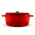 Chasseur Gourmet Round French Oven 26cm/5l - Crimson Cast Iron Casseroles The Cooks Kitchen 