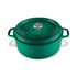 Chasseur Gourmet Round French Oven 26cm/5l - Jade Cast Iron Casseroles The Cooks Kitchen 