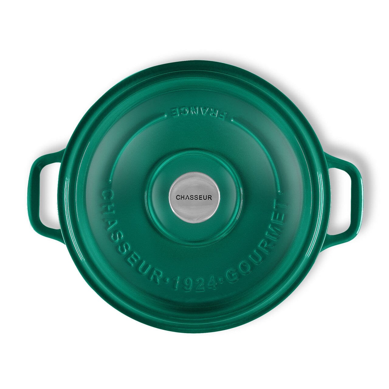 Chasseur Gourmet Round French Oven 26cm/5l - Jade Cast Iron Casseroles The Cooks Kitchen 