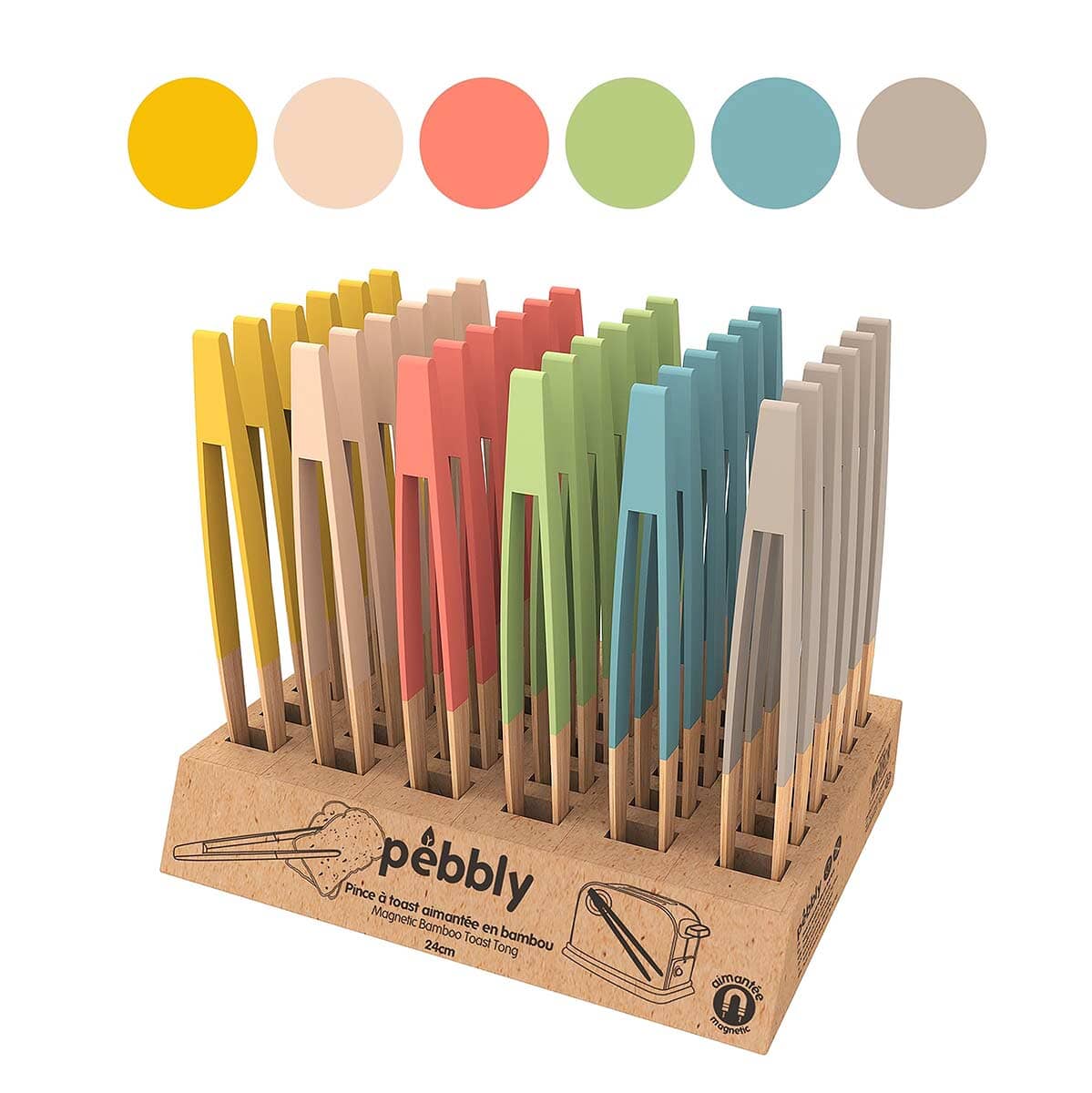 Pebbly Assorted Magnetic Toast Tongs 24cm Utensils The Cooks Kitchen 