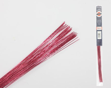Bake Group Flower Wire 24 Gauge Metallic Pink