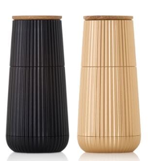 Adhoc Pepper & Salt Mill Set 12.3cm - Black And Gold Salt & Pepper Grinders & Mills The Cooks Kitchen 