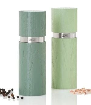 Adhoc Textura Pepper & Salt Mill Set 15cm - Dark Green And Light Green Salt & Pepper Grinders & Mills The Cooks Kitchen 