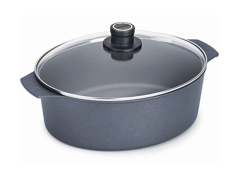 Woll Diamond Lite Oval Roaster W/ Lid 31x26cm/6l Roasting & Smoking The Cooks Kitchen Mandurah 
