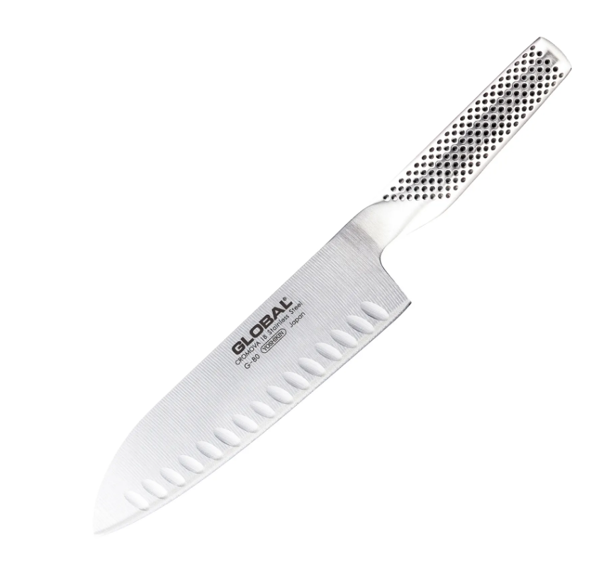 Global Classic G-80 Santoku Granton Edge Knife 18cm