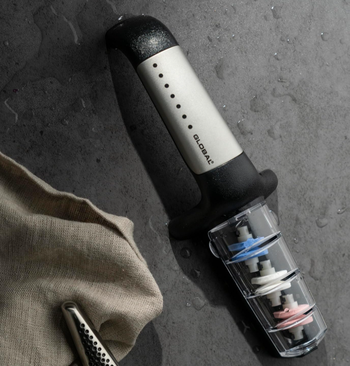 Global 3 Stage Water Sharpener Stainless Steel