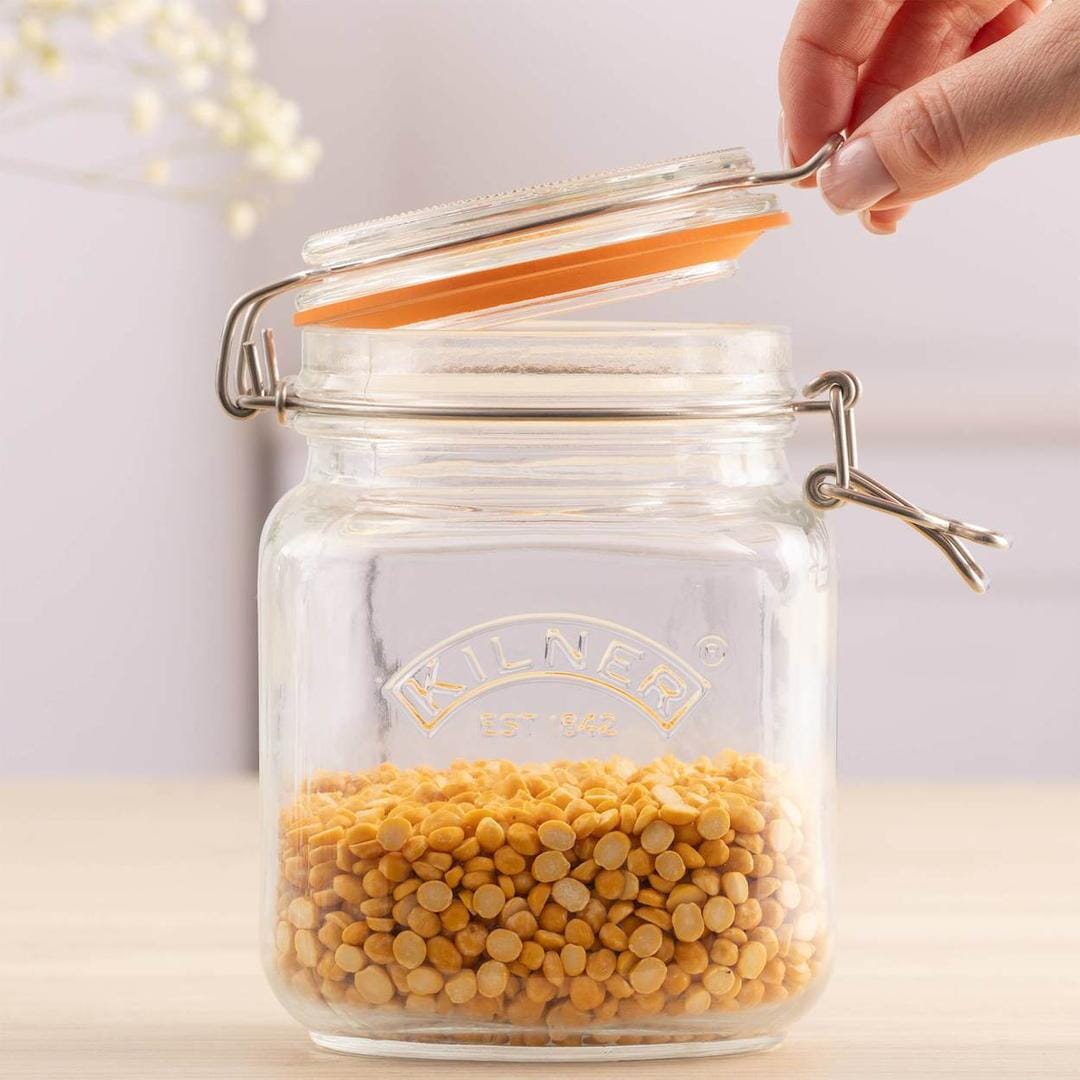 Kilner Square Clip Top Jar 1l Preserving Jars The Cooks Kitchen 