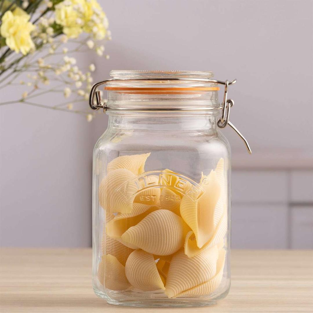Kilner Square Clip Top Jar 1.5l